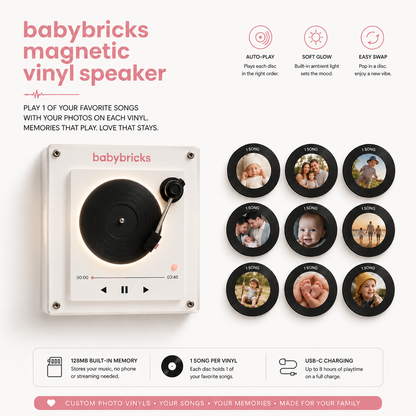 BabyBricks Magnetic Vinyl Speaker